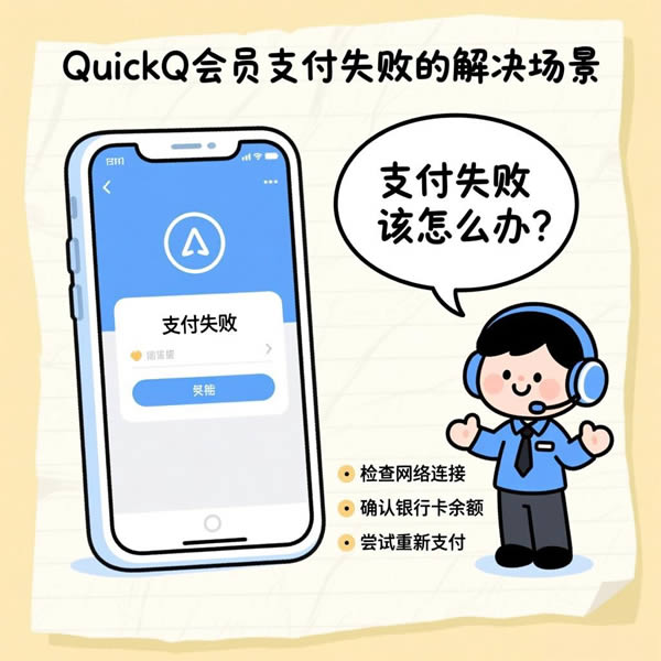 quickq充会员支付失败该怎么办？