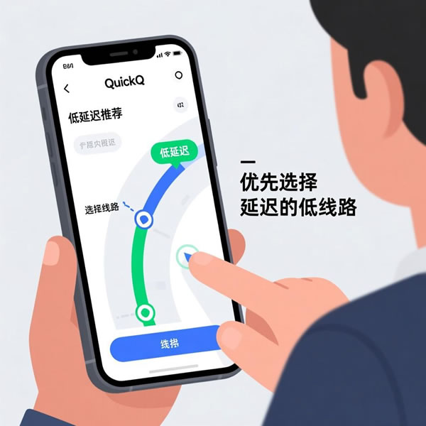 quickq手机怎么选线路？